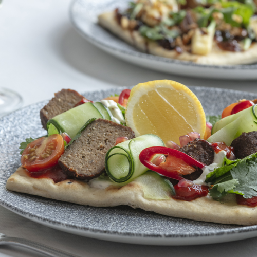 <p>LAMB KOFTE FLAT BREAD</p>
<p>LIGHT LUNCH</p>